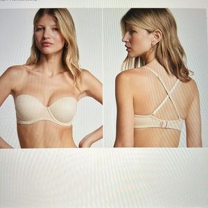 NWT Victoria’s Secret Pink Wear Everywhere Strapless Push Up Bra 38DD